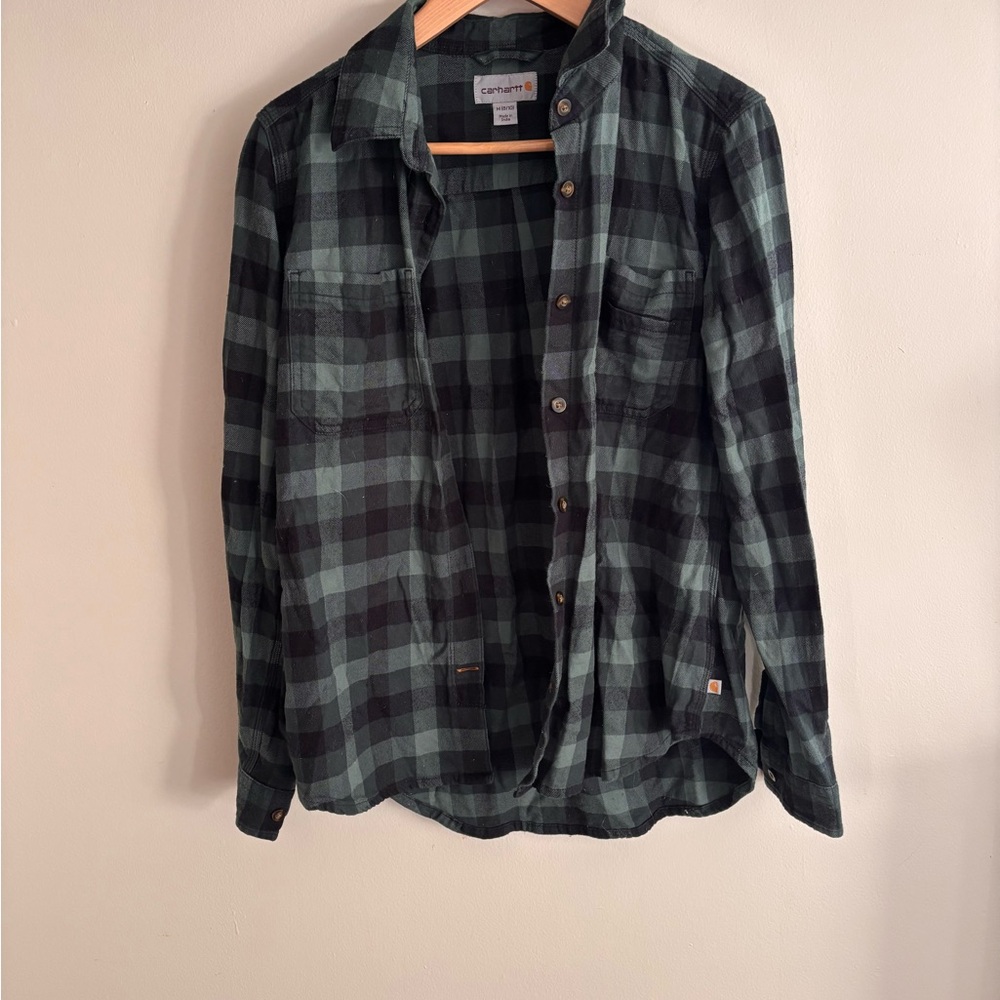 Carhartt Dark Green Plaid Shirt